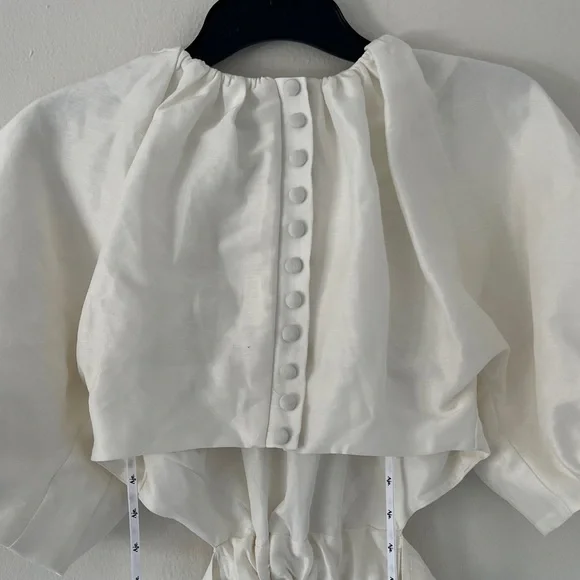 AJE Psychadelia Cutout Mini Dress Ivory • Size 6 AU • RRP $525 AUD - Picture 12 of 13